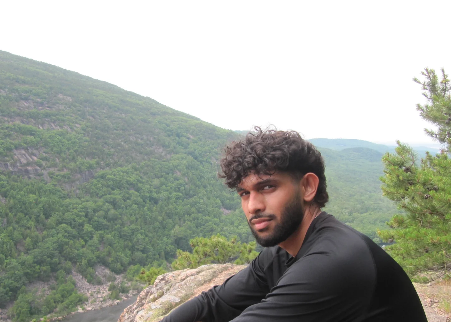 Rawsab Said hiking in Maine
